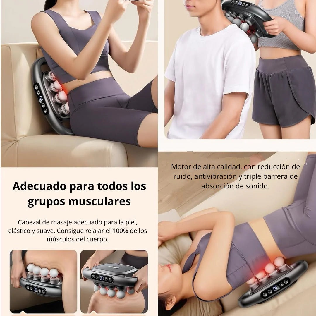 Masajeador Premium de 8 Cabezales
