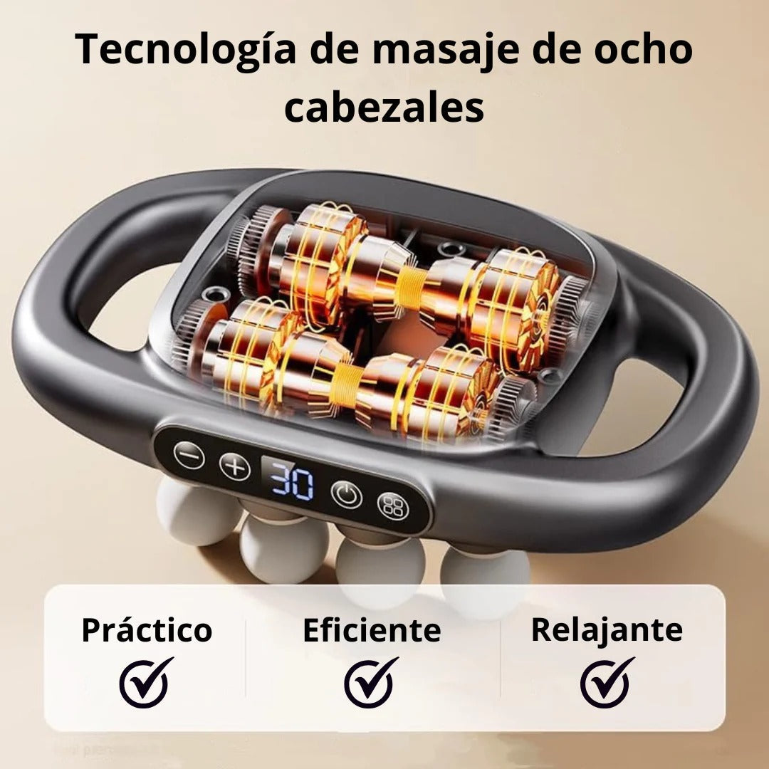 Masajeador Premium de 8 Cabezales